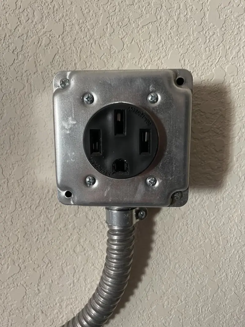 NEMA 14-50 outlet installed for Electrical Panel Upgrade in Albertville
